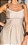 Vestido Longo Alfaiataria Decote Coração Com Pesponto - Imagem 3