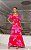 Vestido Midi Em Viscose Estampado Decote Coração - Imagem 1
