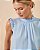 Blusa Em Crepe Gola Alta Com Detalhes De Pregas Milalai - Imagem 14