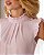 Blusa Em Crepe Gola Alta Com Detalhes De Pregas Milalai - Imagem 10