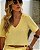 Blusa Em Viscose Decote V e Botões No Ombro Milalai - Imagem 1