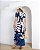 Vestido Midi Em Viscose Decote V Mangas Curtas Floral - Imagem 3