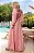 Vestido Midi Em Crepe Bordado Decote Coração - Imagem 2