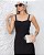 Vestido Midi Decote Coração Alça Fina Botão Frontal - Imagem 8