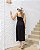 Vestido Midi Decote Coração Alça Fina Botão Frontal - Imagem 7