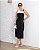 Vestido Midi Decote Reto Bicolor - Imagem 6