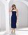 Vestido Midi Decote Reto Bicolor - Imagem 3
