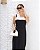 Vestido Midi Decote Reto Bicolor - Imagem 9
