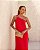 Vestido Ombro Único Com Fivela Doce Flor - Imagem 3