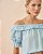 Blusa Em Crepe Com Babados Ombro A Ombro Milalai - Imagem 14