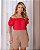 Blusa Em Crepe Com Babados Ombro A Ombro Milalai - Imagem 4