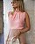 Blusa Crepe Decote Alto Com Pregas e Renda Milalai - Imagem 6