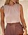 Blusa Crepe Decote Alto Com Pregas e Renda Milalai - Imagem 18