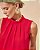 Blusa Crepe Decote Alto Com Pregas e Renda Milalai - Imagem 10