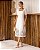 Vestido Midi Em Viscose Bordado Decote Quadrado - Imagem 5