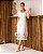 Vestido Midi Em Viscose Bordado Decote Quadrado - Imagem 4