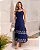 Vestido Midi Em Viscose Bordado Decote Coração - Imagem 6