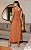 Vestido Midi Linho Decote Redondo Pespontado - Imagem 3