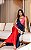 Vestido Midi Alfaiataria Decote V Tricolor - Imagem 4