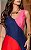 Vestido Midi Alfaiataria Decote V Tricolor - Imagem 5