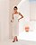 Vestido Midi Em Alfaiataria Alça Decote Reto - Imagem 3