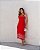 Vestido Midi Em Viscose Bordado Decote Reto - Imagem 5