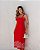 Vestido Midi Em Viscose Bordado Decote Reto - Imagem 4