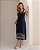 Vestido Midi Em Viscose Bordado Decote Reto - Imagem 2