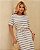 Conjunto Moletinho Listrado Blusa e Saia Com Amarração - Imagem 2
