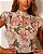 Blusa Floral Gola Alta Com Botões Doce Flor - Imagem 8