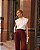 Blusa Crepe Gola Alta e Pregas Frontais Milalai - Imagem 14