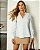 Camisa Em Tricoline Vista Com Botão Forrado Donna Ritz - Imagem 6