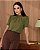 Blusa Em Crepe Com Gola Alta e Pregas Frontais Milalai - Imagem 1