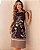Vestido Tubinho Cavado Decote Redondo Flores - Imagem 1