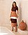 Vestido Midi Moletinho Tricolor Com Bolso - Imagem 1