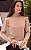 Blusa Tricot Manga Longa Com Botão Ombros - Imagem 1