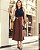 Saia Midi Satin Com Cinto Dourado Doce Flor - Imagem 2
