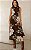 Vestido Midi Viscose Em Estampa Floral Gola Tricot - Imagem 1