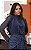 Vestido Midi Em Tule Com Pregas e Gola Alta Poá - Imagem 6
