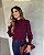 Blusa Gola Franzida Manga Longa Doce Flor - Imagem 3