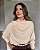 Blusa Satin Manga Longa Drapeado Ombro Doce Flor - Imagem 3
