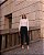 Blusa Crepe Gola Alta Com Renda No Ombro Milalai - Imagem 3