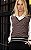 Colete Tricot Gola Redonda Tricolor - Imagem 3
