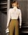 Calça Reta Twill Com Martingale Donna Ritz - Imagem 3