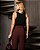Calça Reta Twill Com Martingale Donna Ritz - Imagem 8