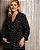 Vestido Curto Transpasse Poá Manga Longa Donna Ritz - Imagem 11