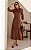 Vestido Chemise Midi Em Crepe com Bolsos e Botões - Imagem 6