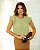 Blusa Crepe Pregas Manga Dupla Doce Flor - Imagem 1