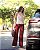 Regata Halter Lenço Listrada Donna Ritz - Imagem 5