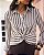 Camisa Em Crepe Listrado Donna Ritz - Imagem 6